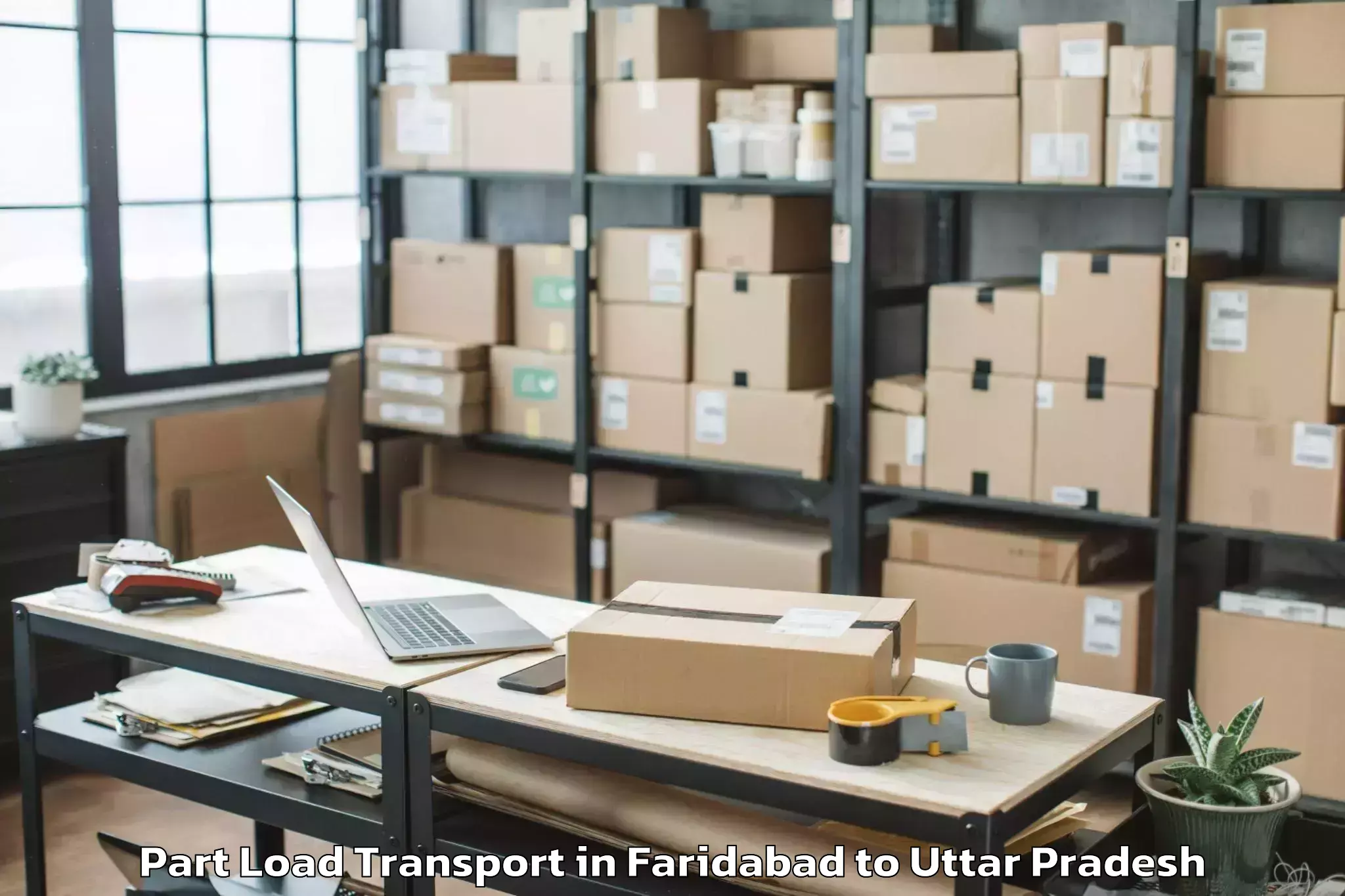 Faridabad to Ghatampur Part Load Transport